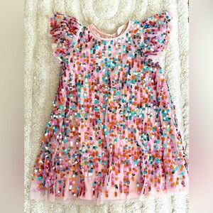 H&M Pink dress with Multicolored Sequins